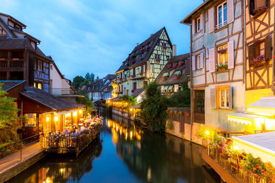 Exploring the picturesque canals of Colmar